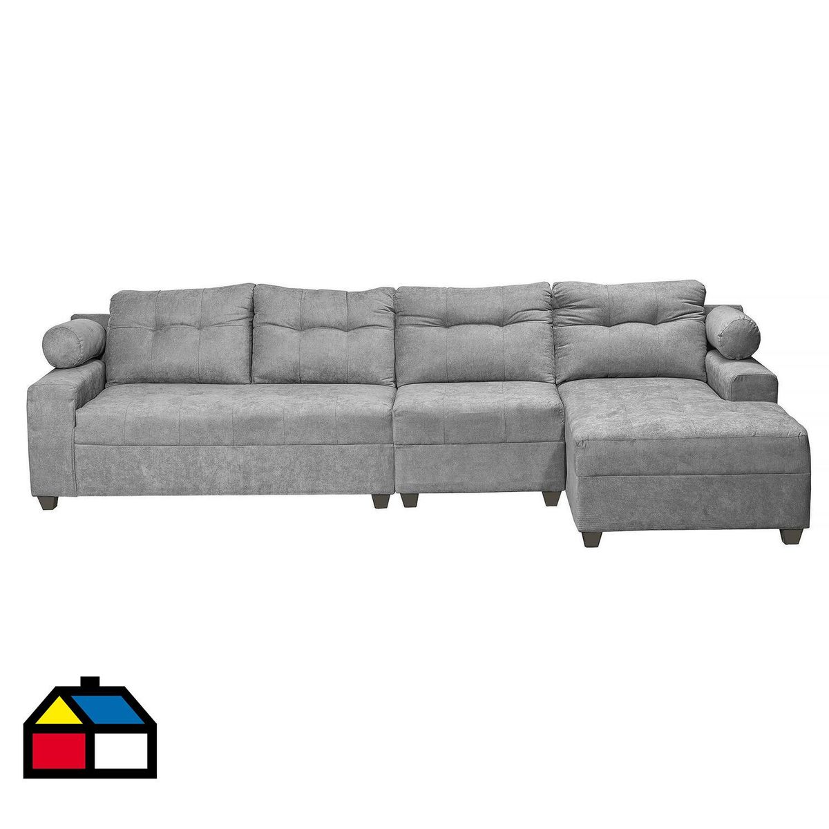 INTERMUEBLES - Sofá Seccional 4 cuerpos Le Mans 160x90x90 cm Gris