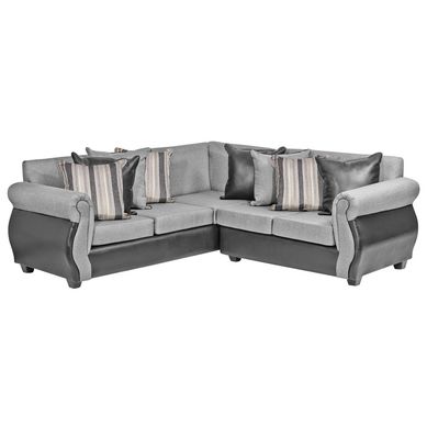 Seccional Violeta 3.2 tela pu gris claro