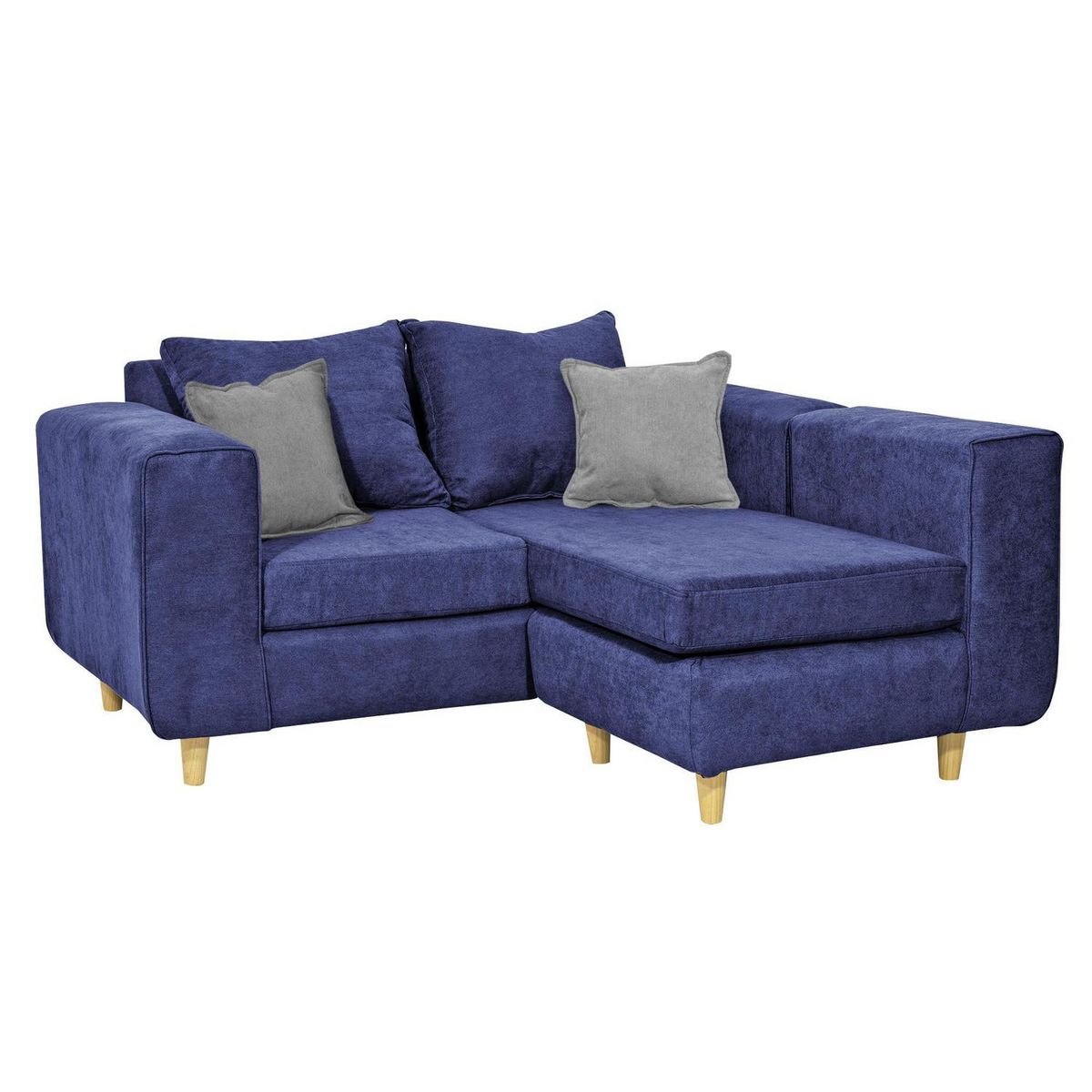 INTERMUEBLES - Sofá Seccional 3 cuerpos Eagle 165x81x89 cm Azul