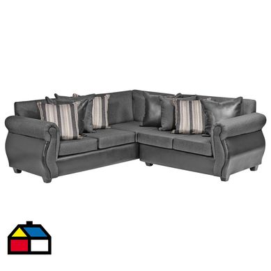 Seccional Violeta 3.2 tela pu gris oscuro