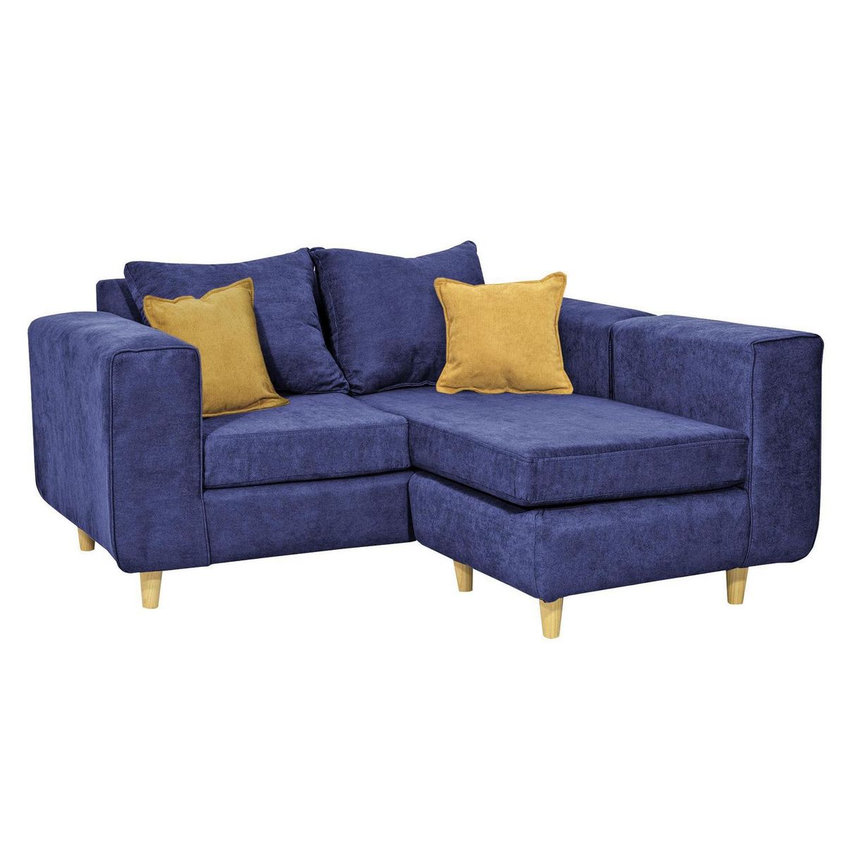 INTERMUEBLES - Sofá Seccional 3 cuerpos Eagle 165x81x89 cm Azul