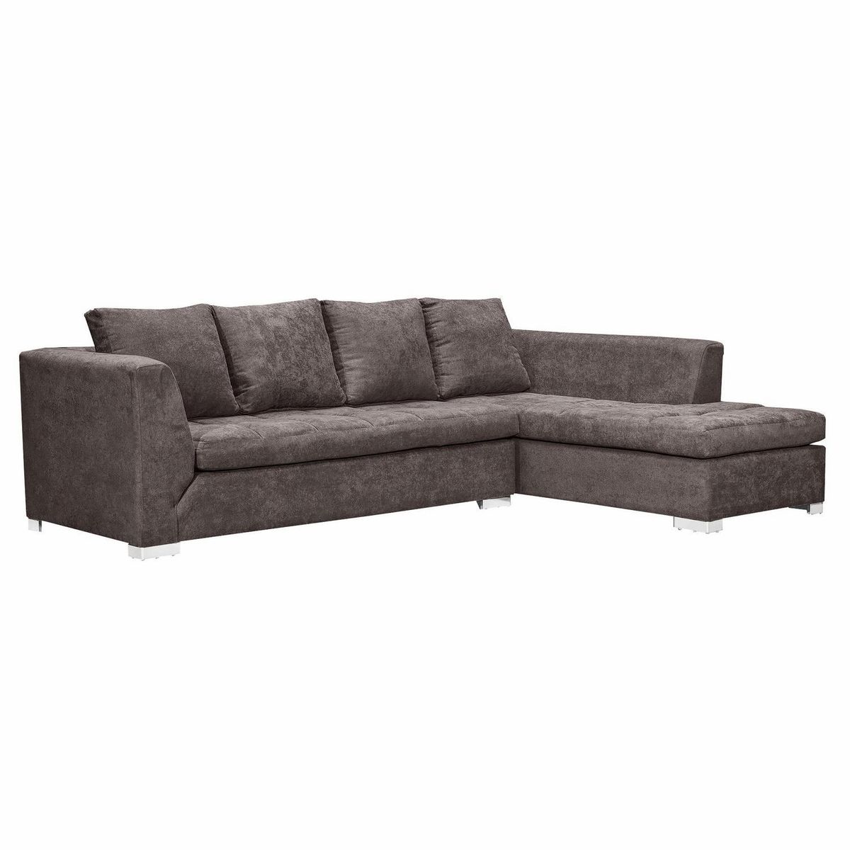 INTERMUEBLES - Sofá Seccional 4 cuerpos Chelsea 208x86x87 cm Chocolate