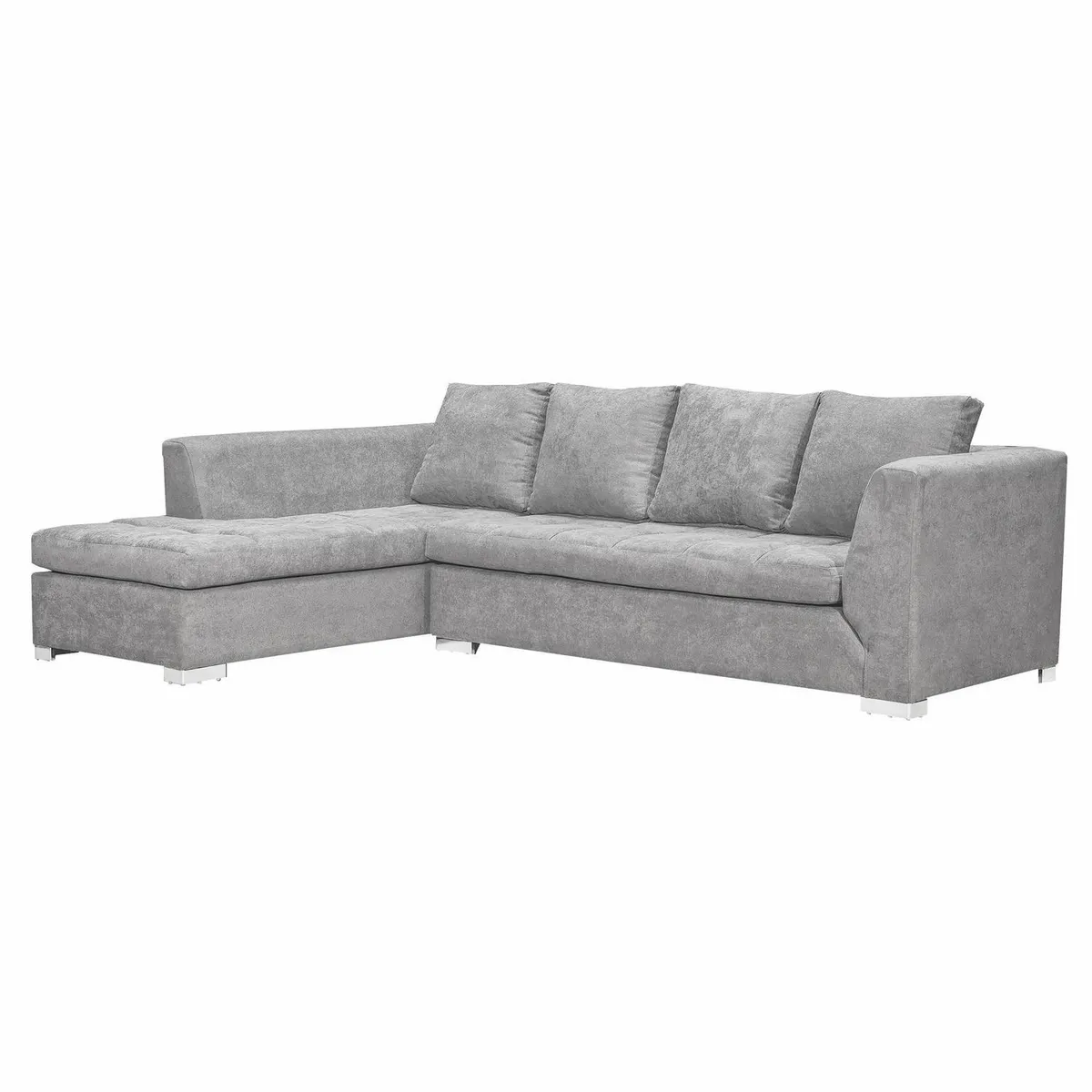 INTERMUEBLES - Sofá Seccional 4 cuerpos Chelsea 208x86x87 cm Gris