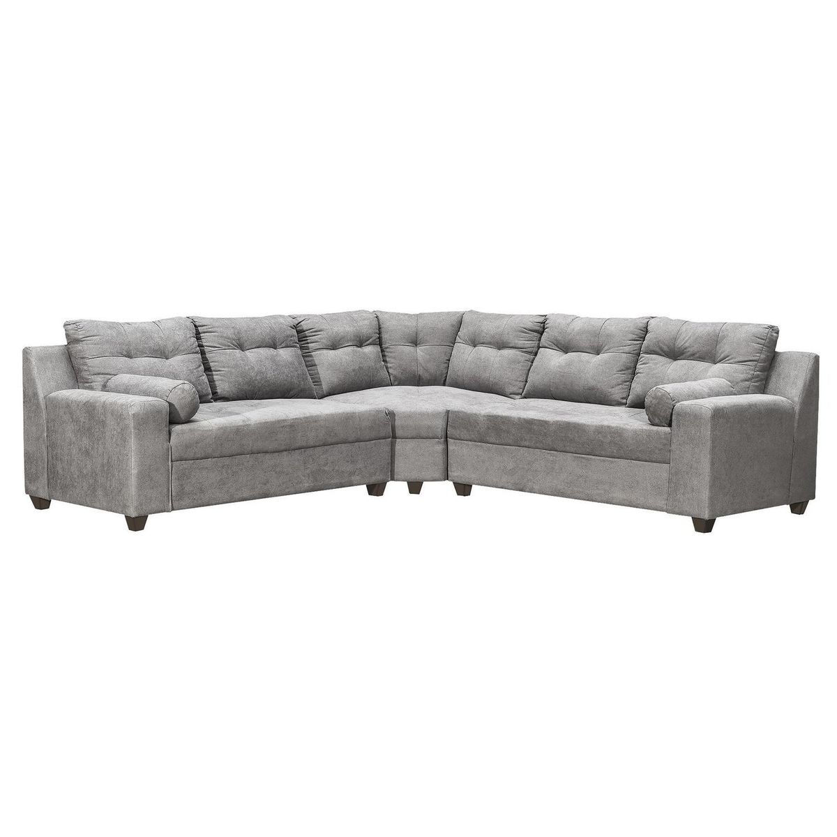 INTERMUEBLES - Sofá Seccional 5 cuerpos Le Mans 160x90x91 cm Gris