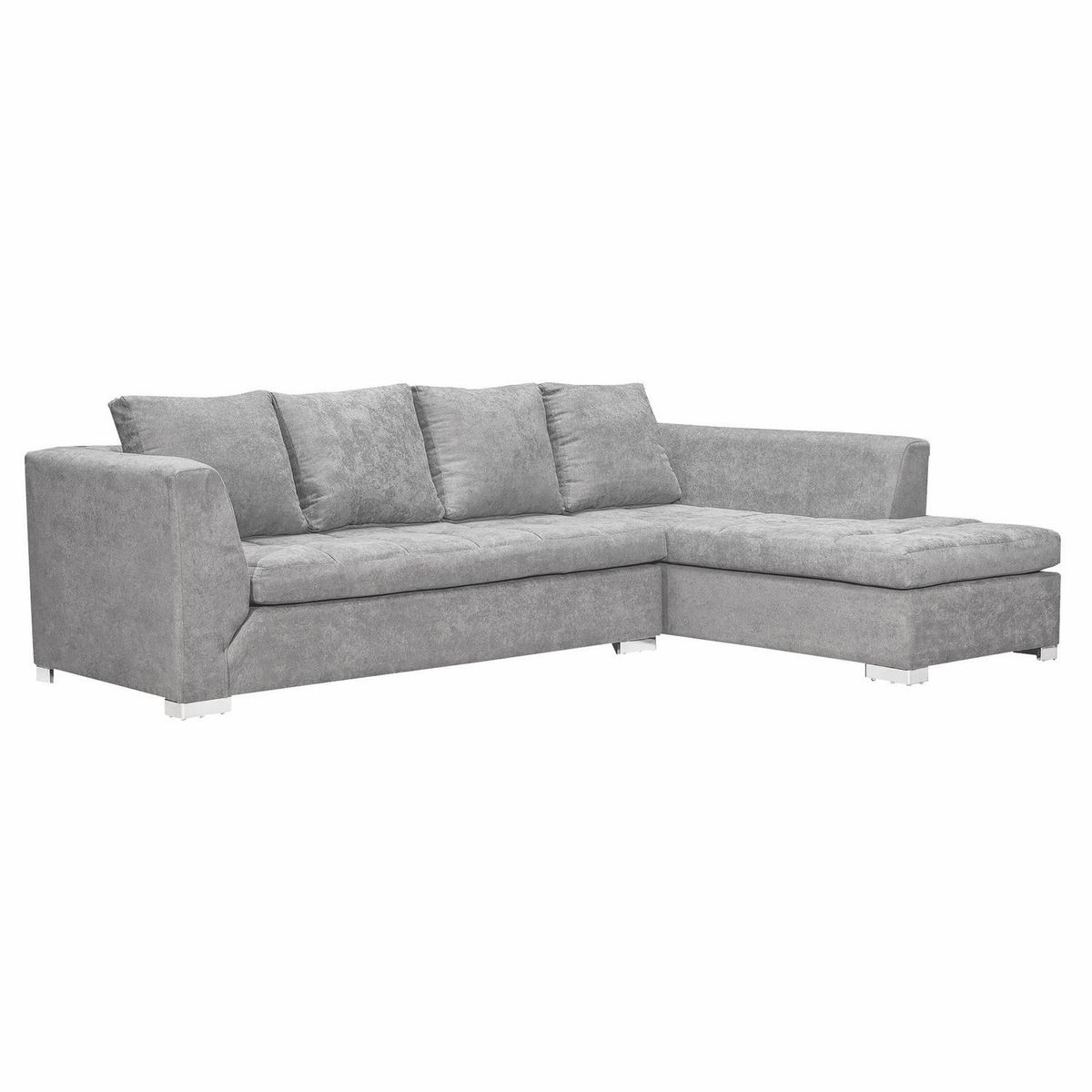 INTERMUEBLES - Sofá Seccional 4 cuerpos Chelsea 208x86x87 cm Gris