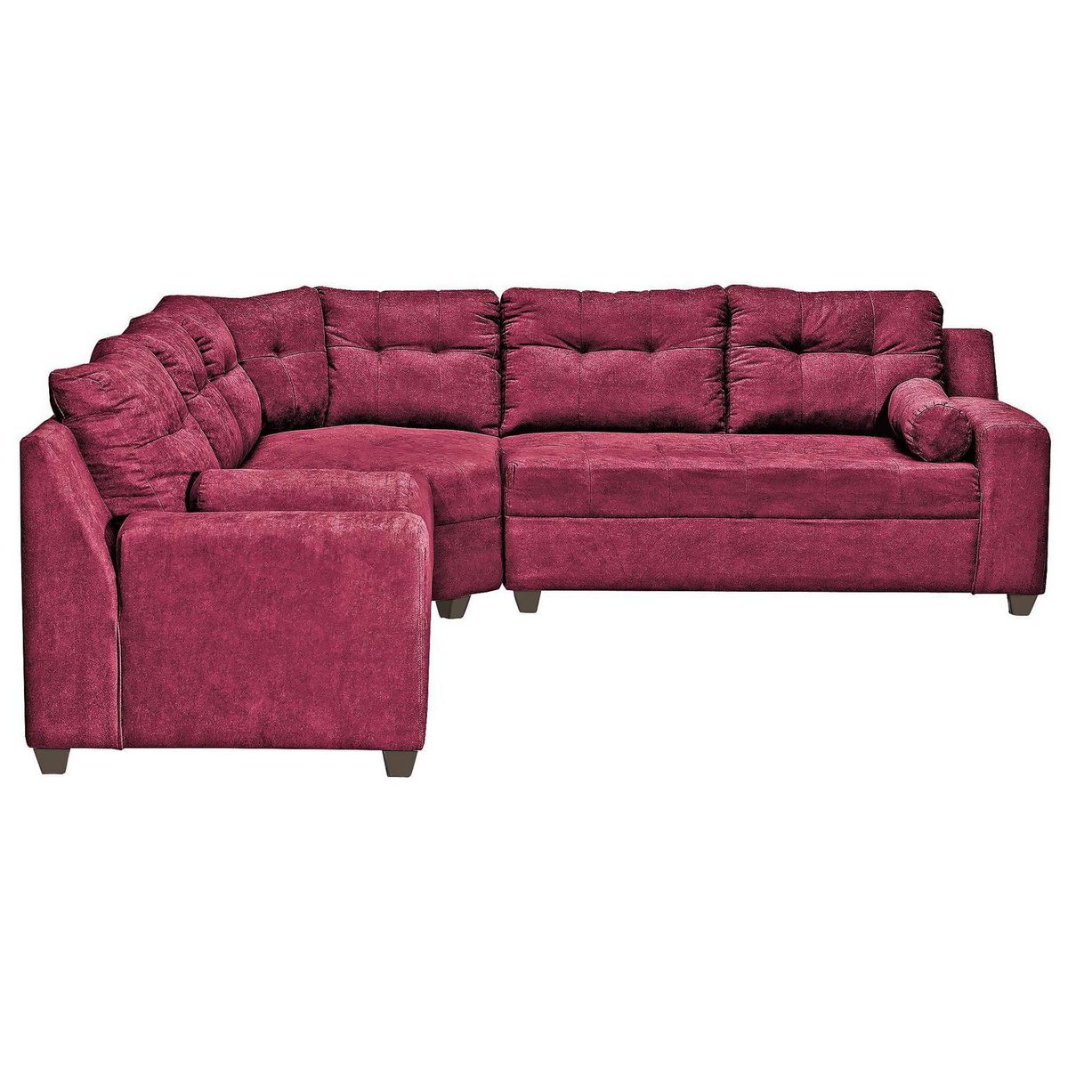 INTERMUEBLES - Sofá Seccional 5 cuerpos Le Mans 160x90x91 cm Burdeo