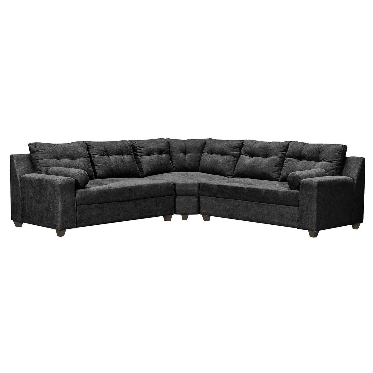 INTERMUEBLES - Sofá Seccional 5 cuerpos Le Mans 160x90x91 cm Negro