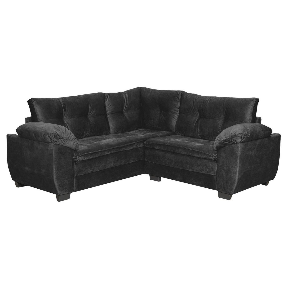 INTERMUEBLES - Sofá Seccional 5 cuerpos Liverpool 204x74x80 cm Negro