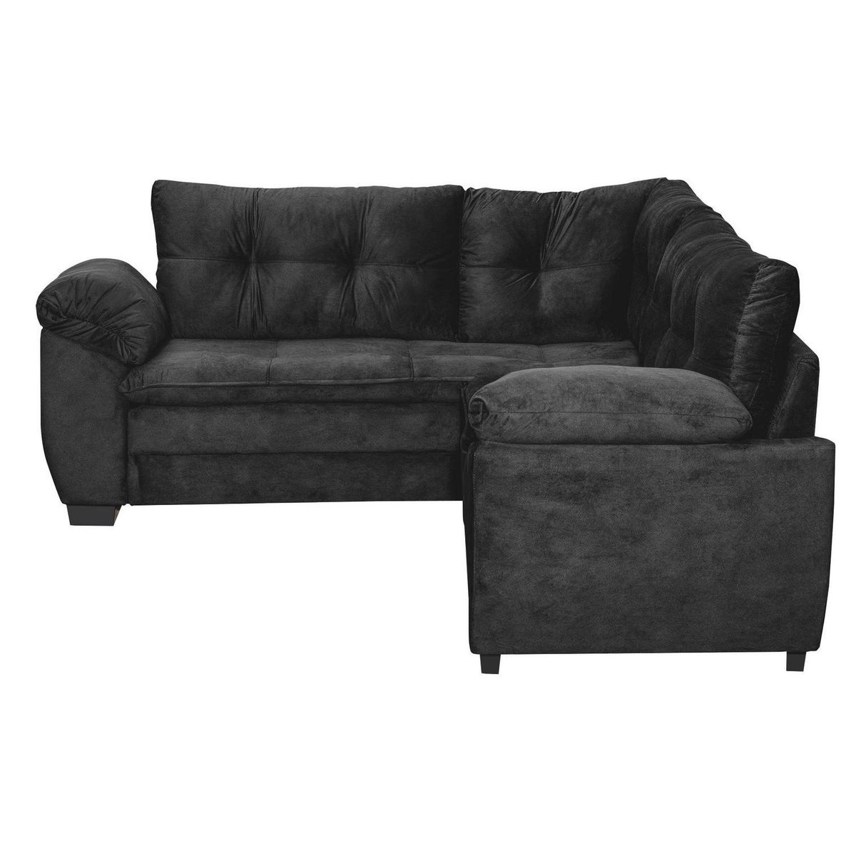 INTERMUEBLES - Sofá Seccional 5 cuerpos Liverpool 204x74x80 cm Negro