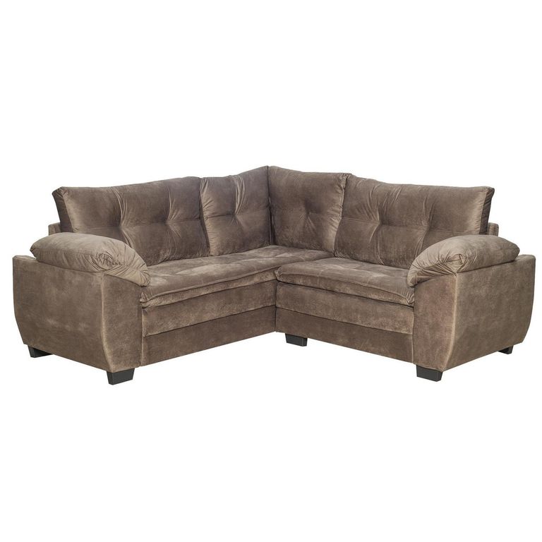 INTERMUEBLES Sofá Seccional 5 cuerpos Liverpool 204x74x80 cm Café