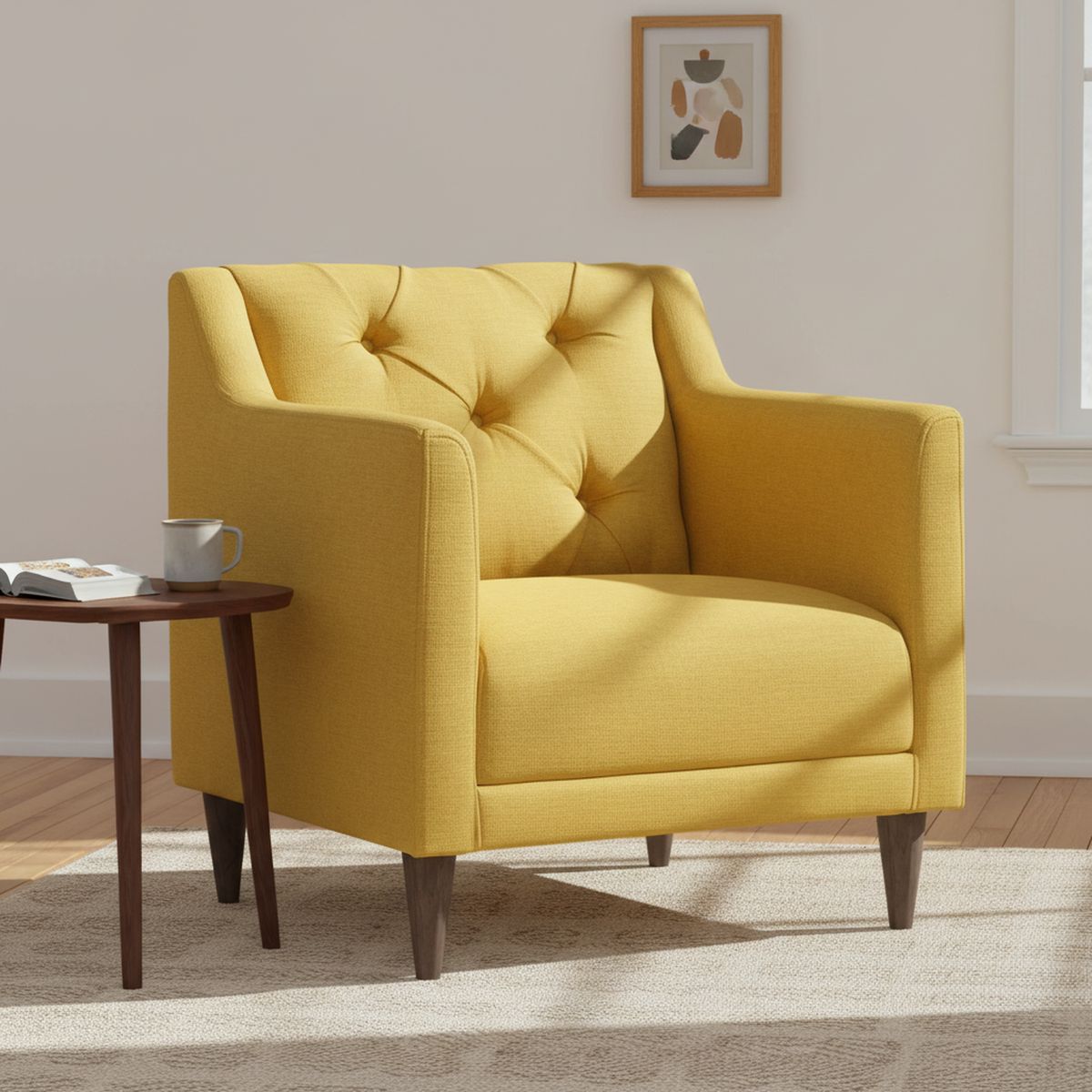 INTERMUEBLES - Poltrona 1 cuerpo Conrad 74x82x75 cm Mostaza