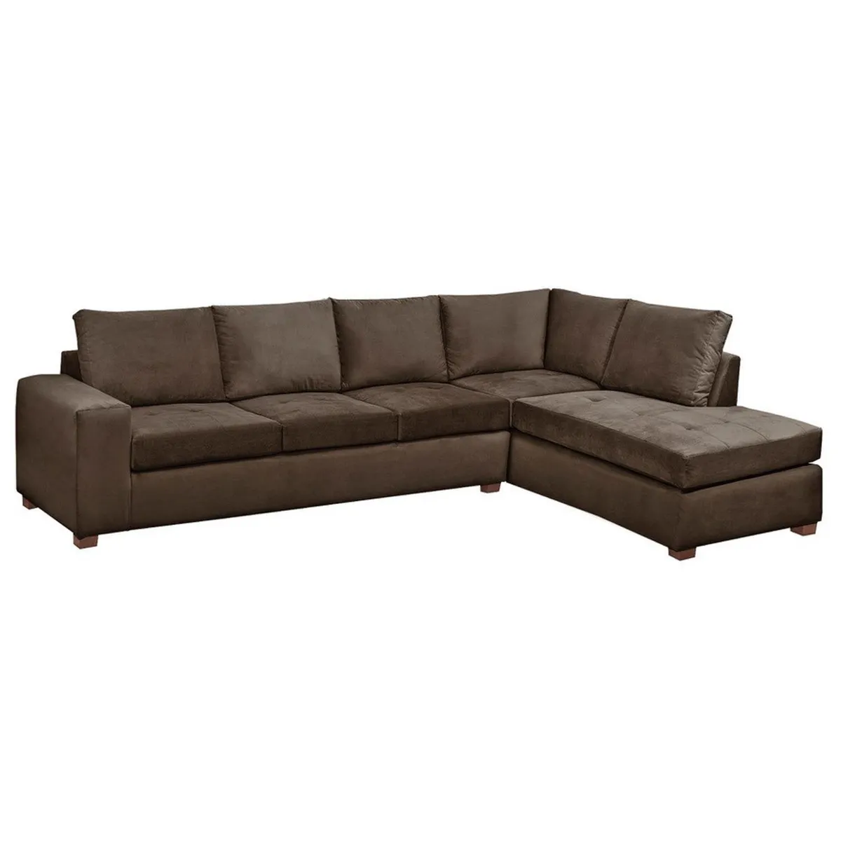 INTERMUEBLES - Sofá Seccional 5 cuerpos Senna 230x75x85 cm Chocolate
