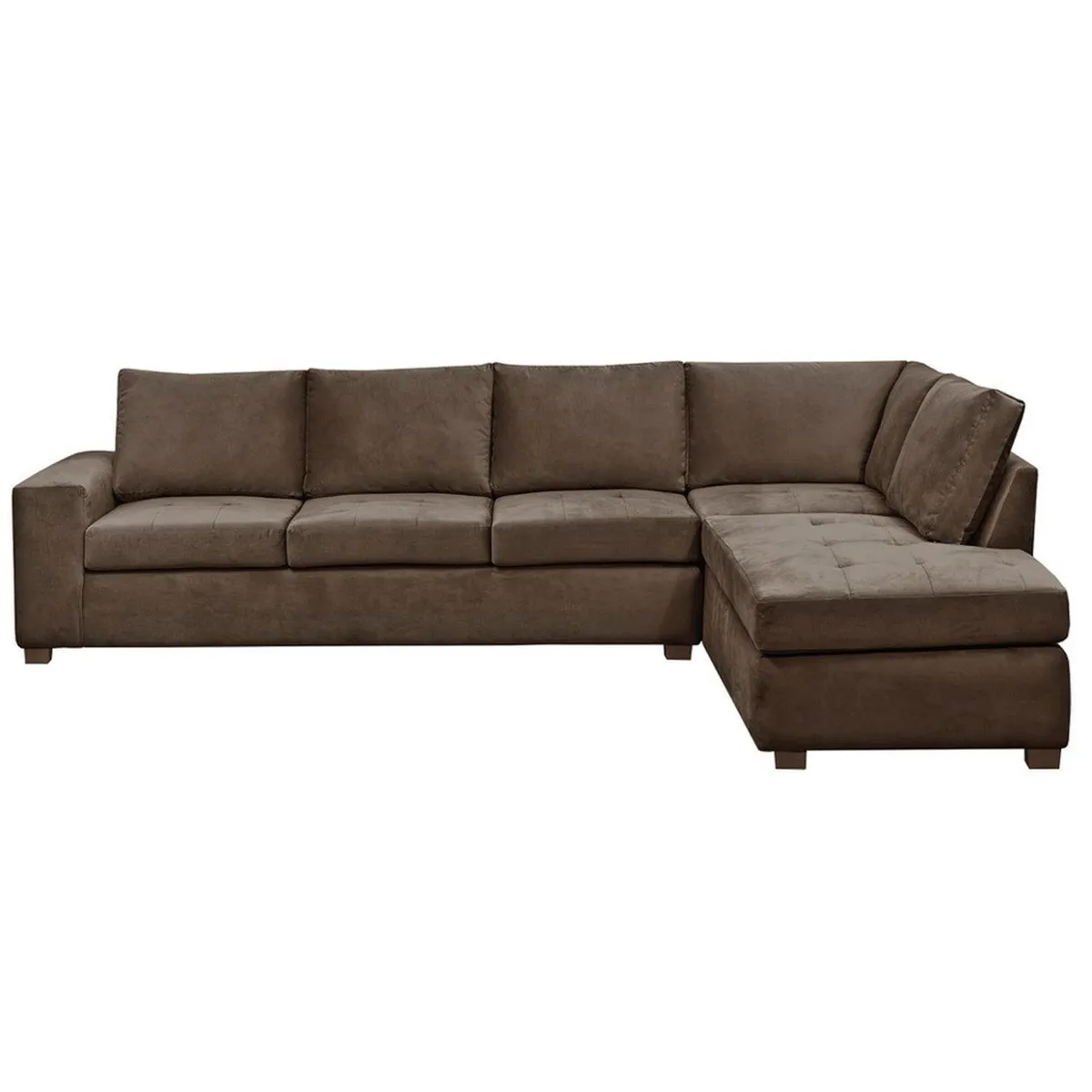 INTERMUEBLES - Sofá Seccional 5 cuerpos Senna 230x75x85 cm Chocolate