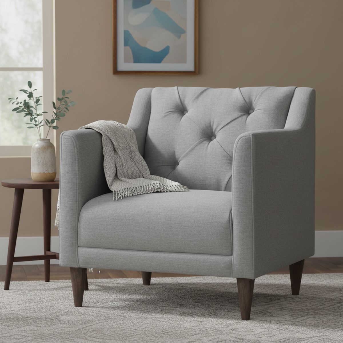 INTERMUEBLES - Poltrona 1 cuerpo Conrad 74x82x75 cm Perla