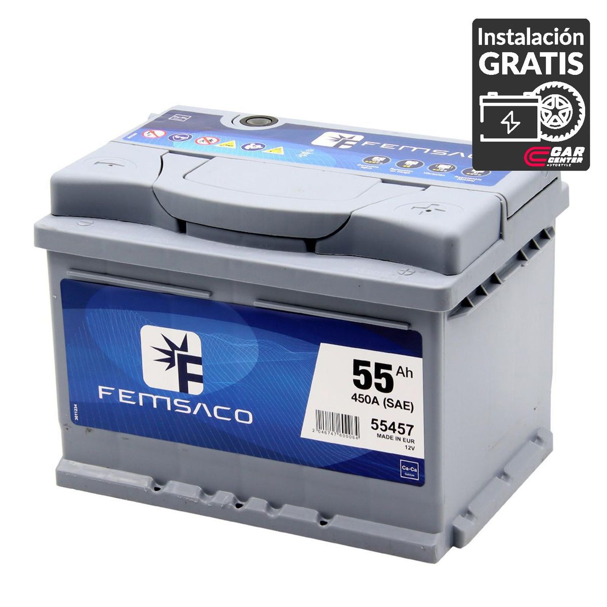 FEMSACO - Batería de Auto 66 Ah Positivo Derecho 