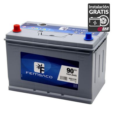 Batera de auto 90 A positivo izquierdo normal