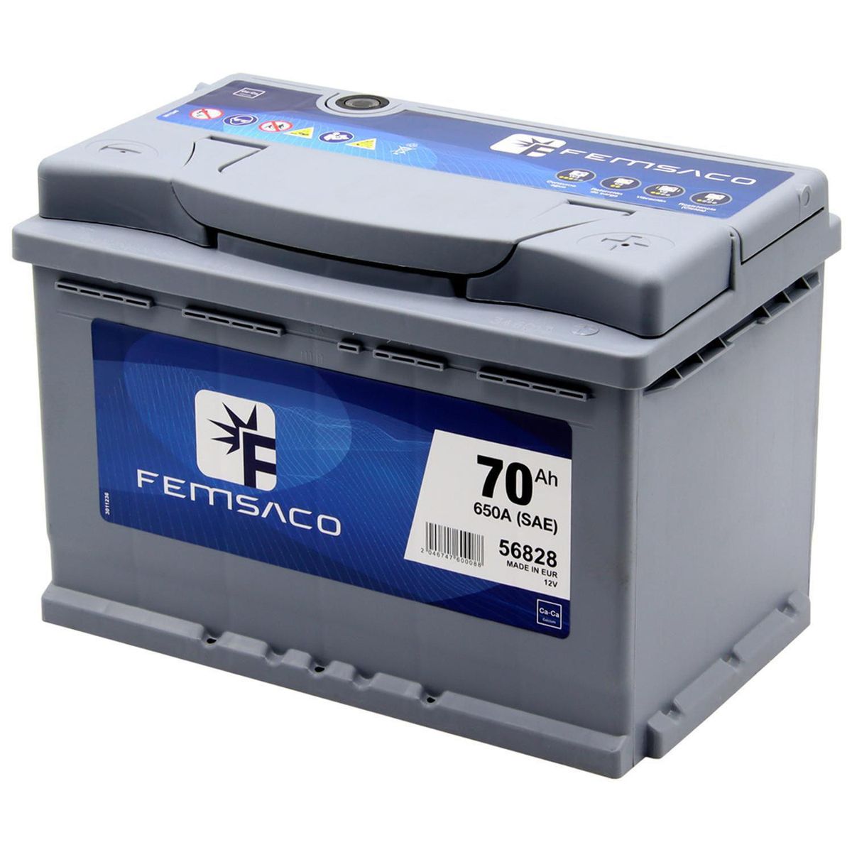 FEMSACO - Batería de Auto 121 Ah Positivo Derecho 