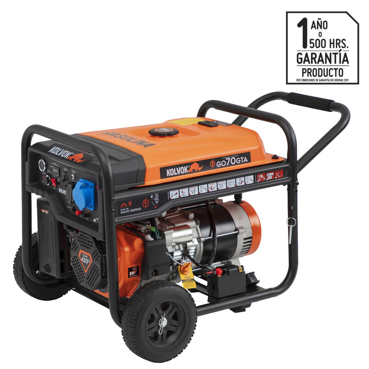 KOLVOK - Generador a Gasolina Partida Eléctrica 6500 W 28 l