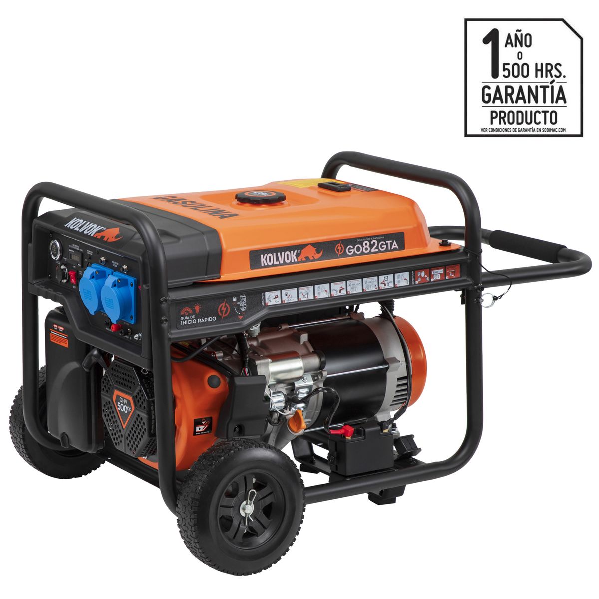 KOLVOK - Generador Eléctrico a Gasolina Partida Eléctrica 8500 W 28 l