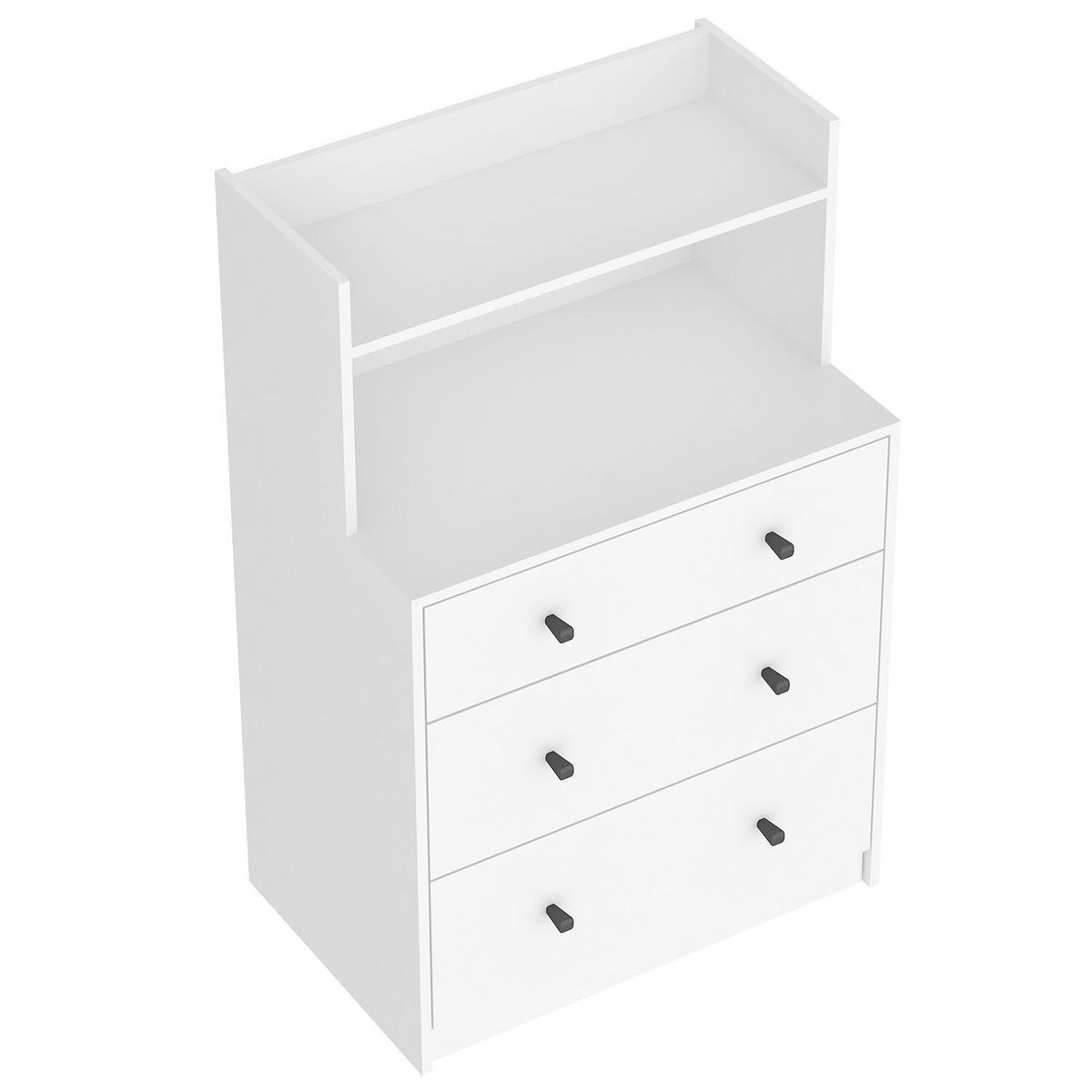 VEKKAHOME - Cómoda 3 Cajón(es) White 70.4x110x45 cm Blanco