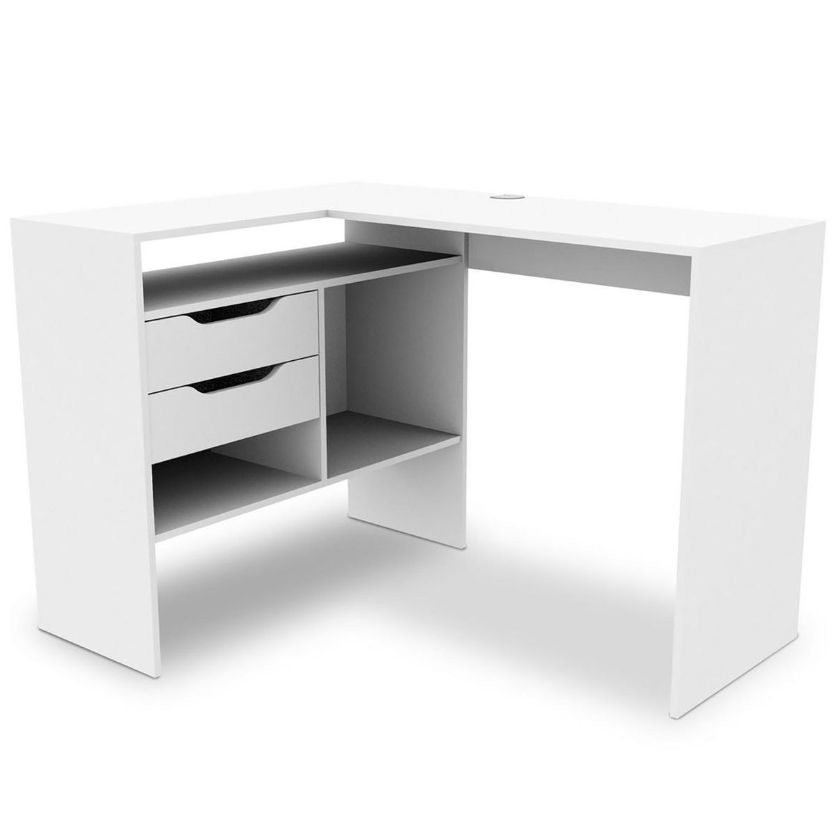 CIC - Escritorio en L Esquinero Milán Blanco 115x80x45 cm