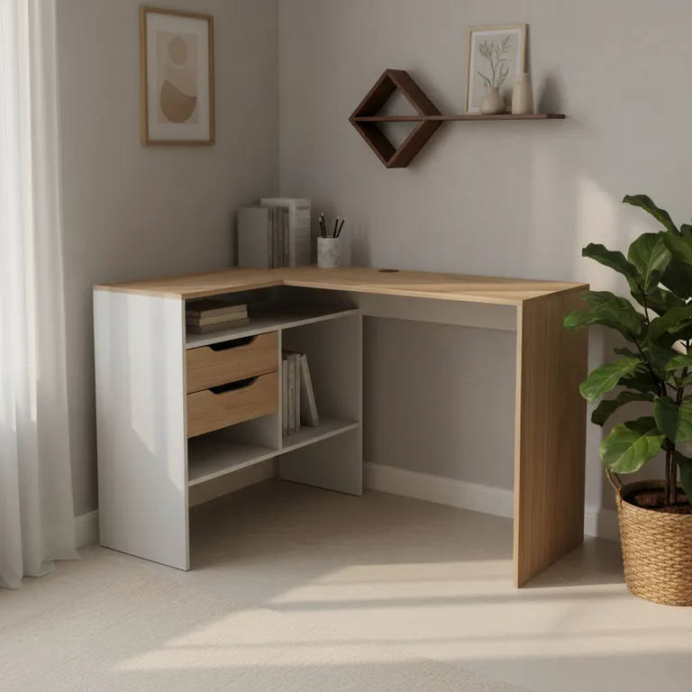 CIC Escritorio Milán 115x80x45 cm Blanco Olmo
