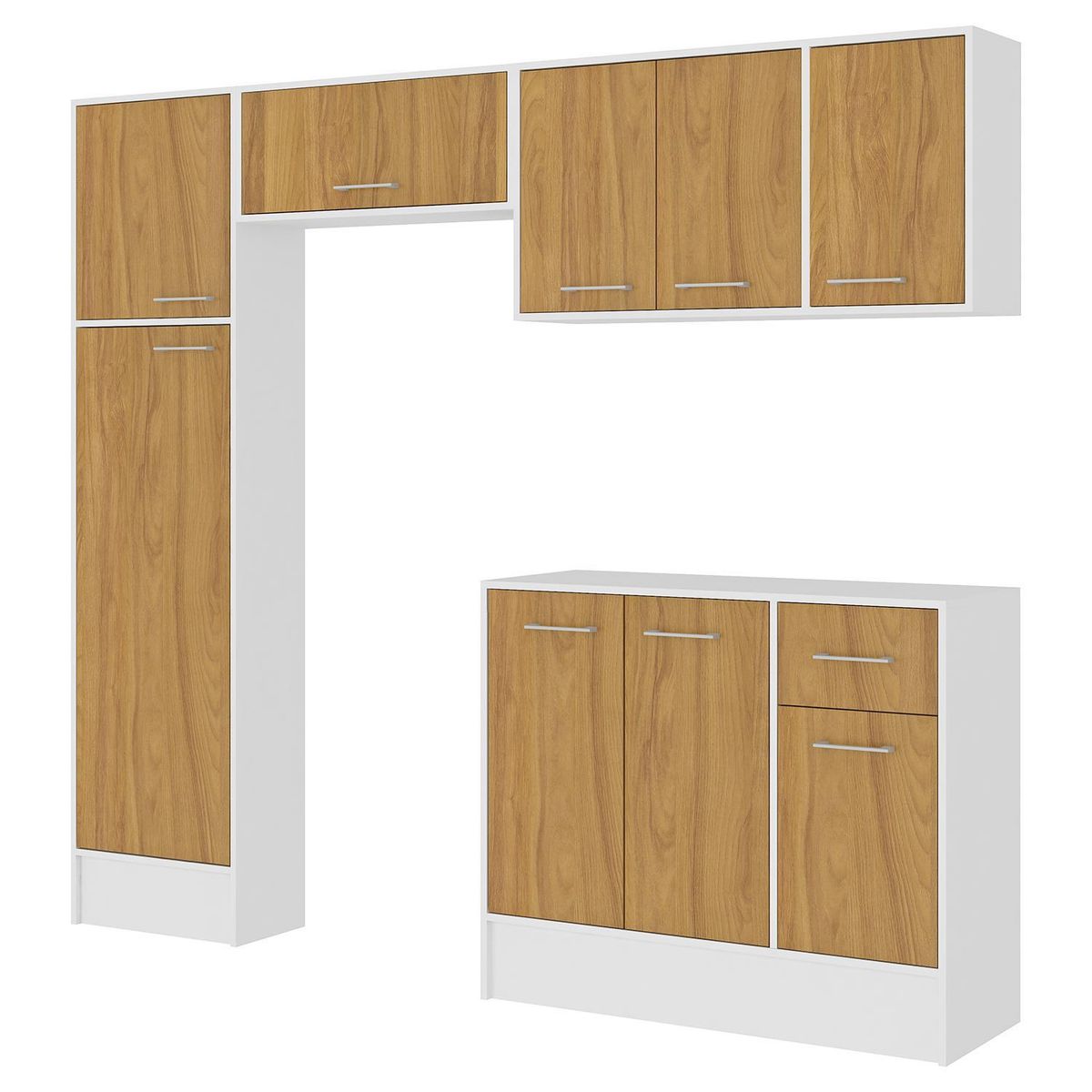 VEKKAHOME - Kit Cocina Leblon 220X38X190 Café