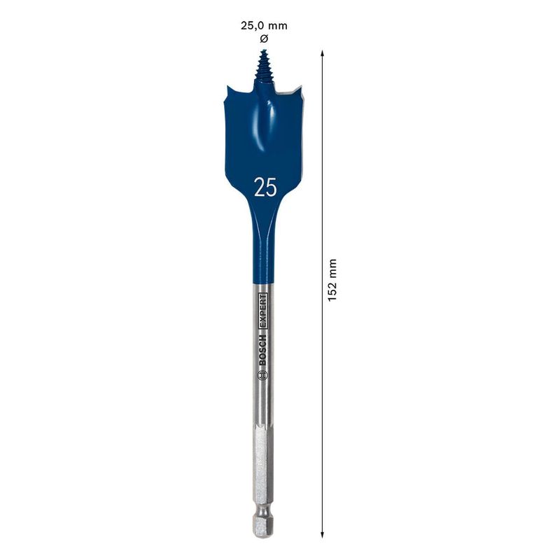BOSCH - Broca paleta para madera  25mm x 152mm