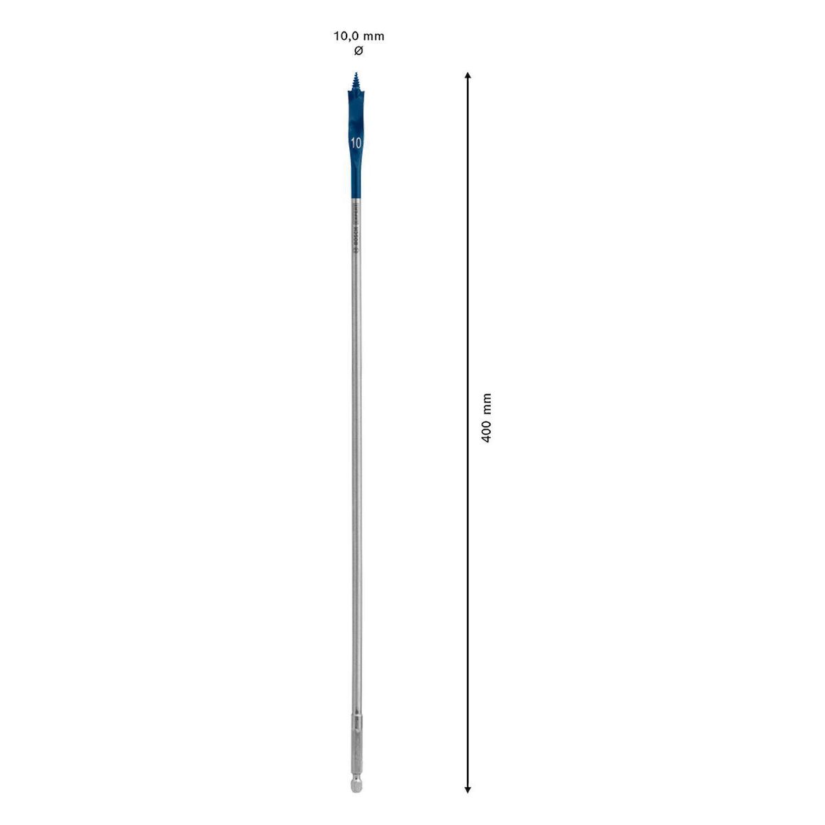 BOSCH - Broca paleta para madera 10mm x 400mm