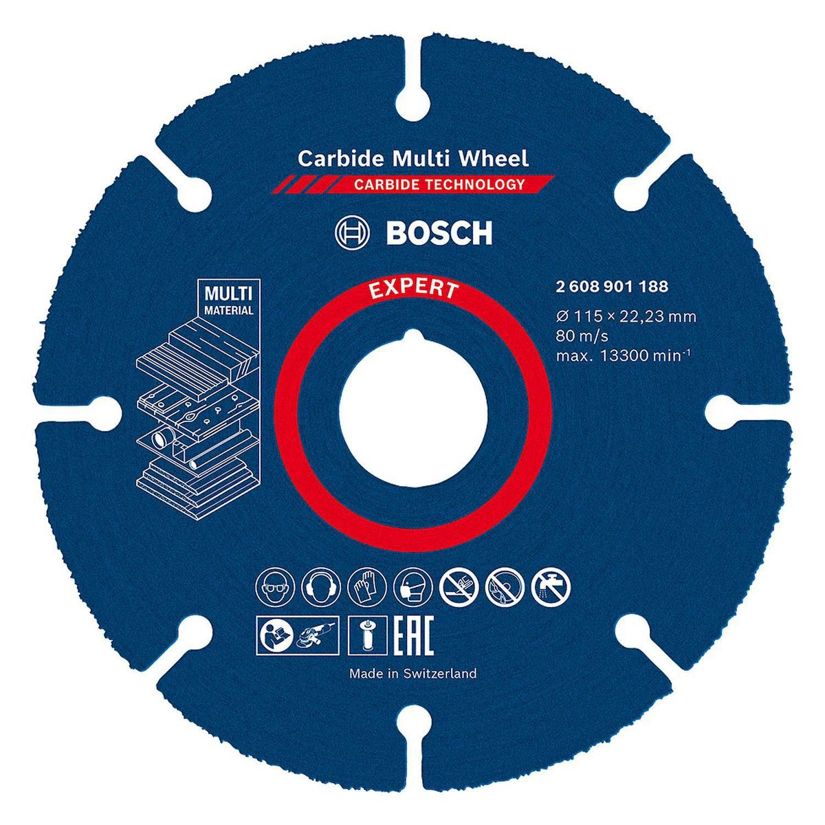 BOSCH - Disco de corte madera carbide multi-wheel 115mm