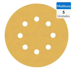 BOSCH - Lija Excéntrica 125Mm - Grano 180 - 5 Unidades