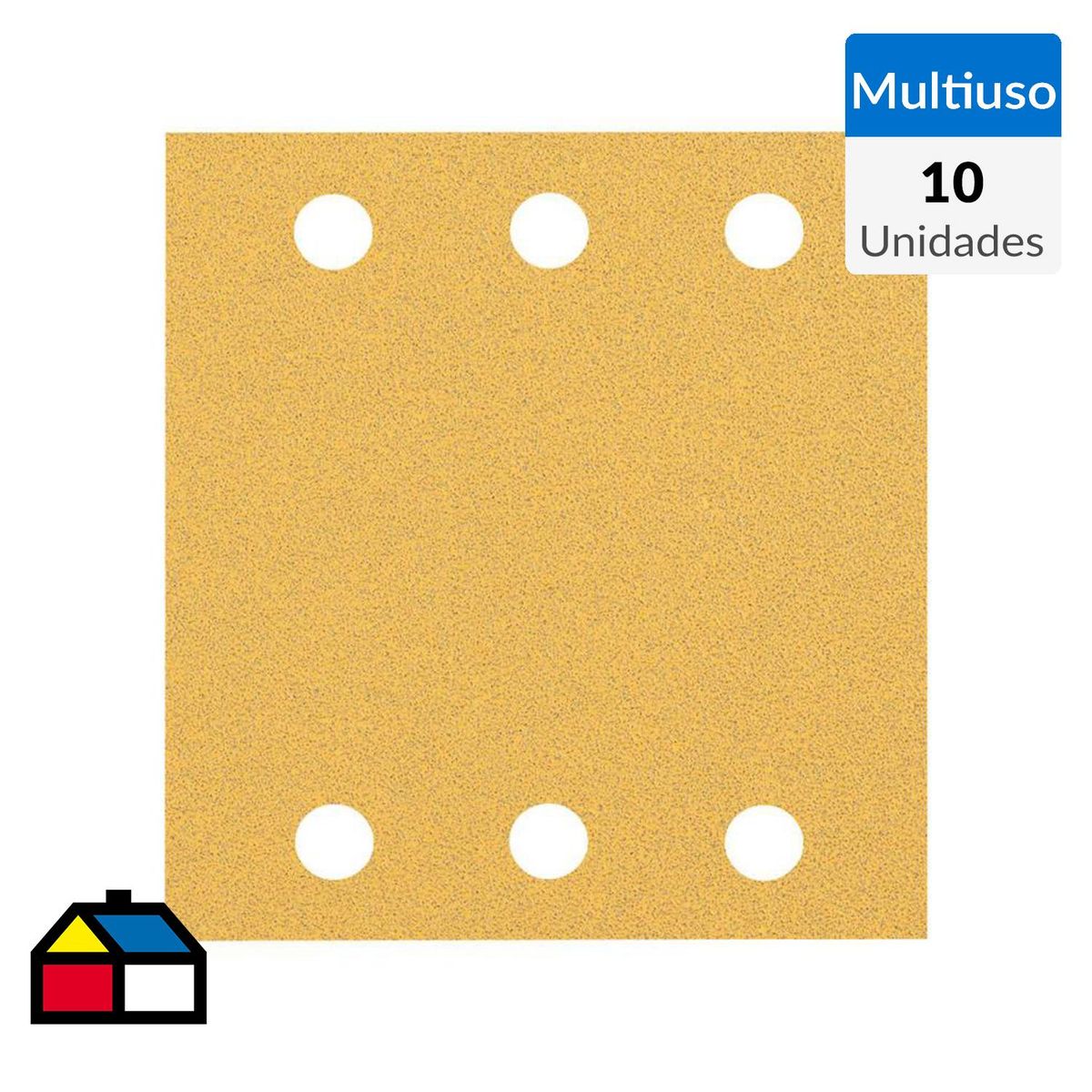 BOSCH - Lija orbital 115x107 grano 80 para madera pintura x 10u