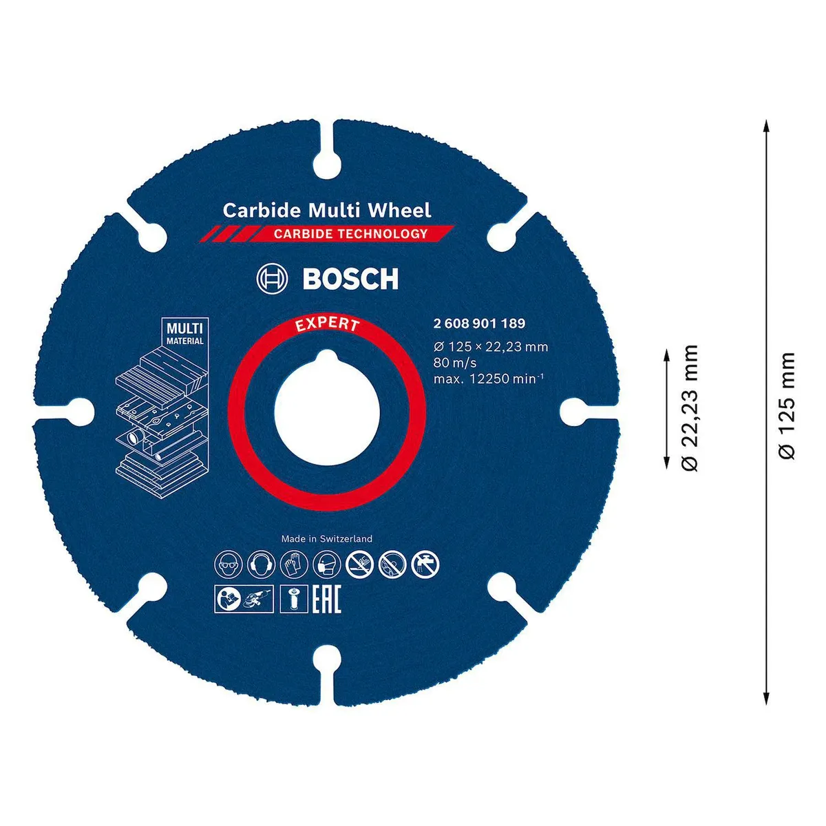BOSCH - Disco de corte madera - carbide multi-wheel 125mm