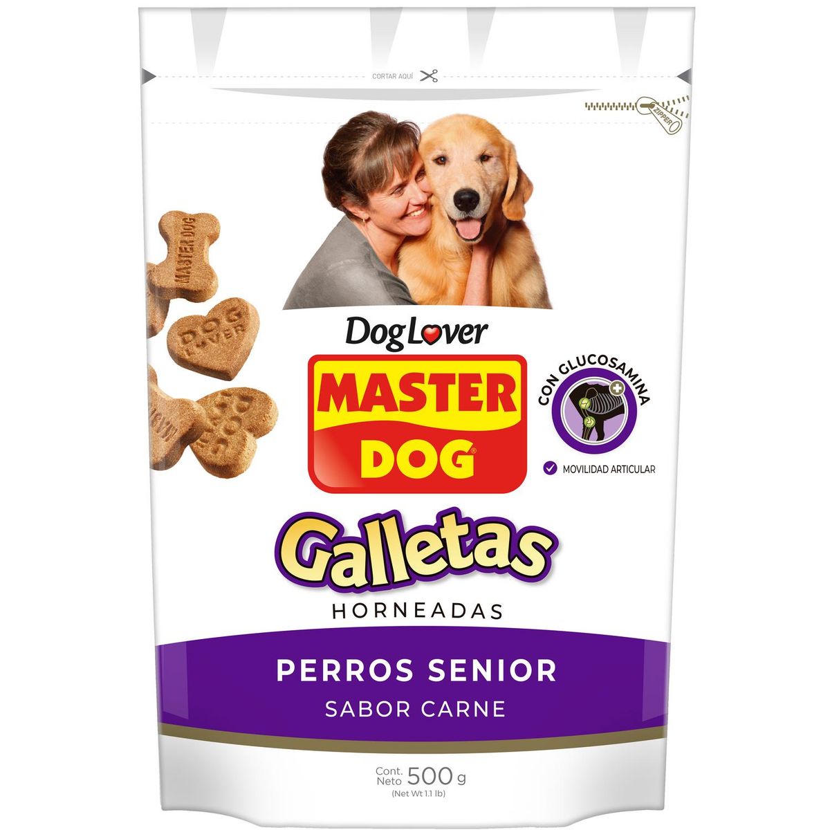 MASTER DOG - Snack galleta para perro adulto senior 500 gr