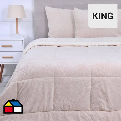 Plumn coral emboss king beige