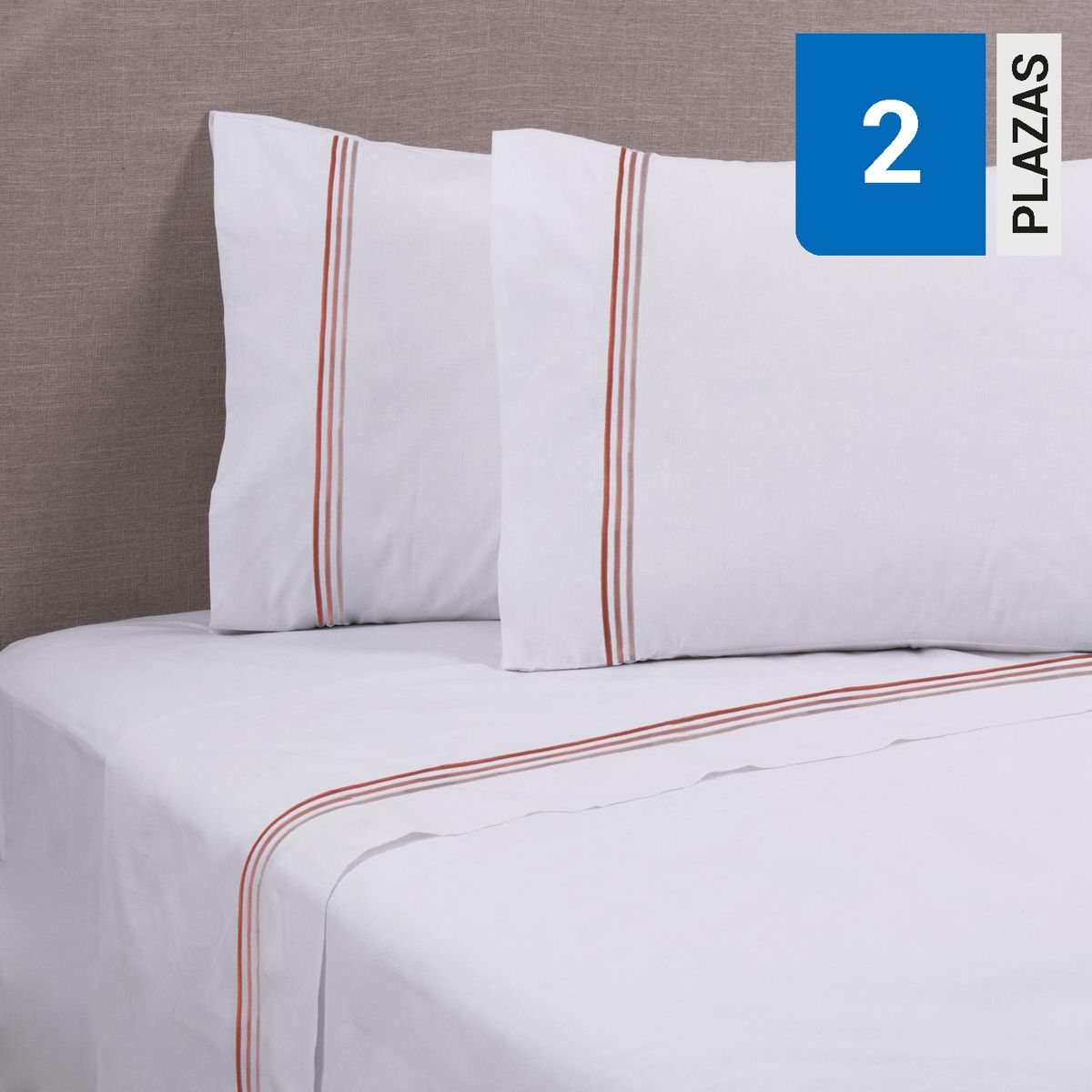 MASHINI - Sábana Bordada 144 Hilos Line