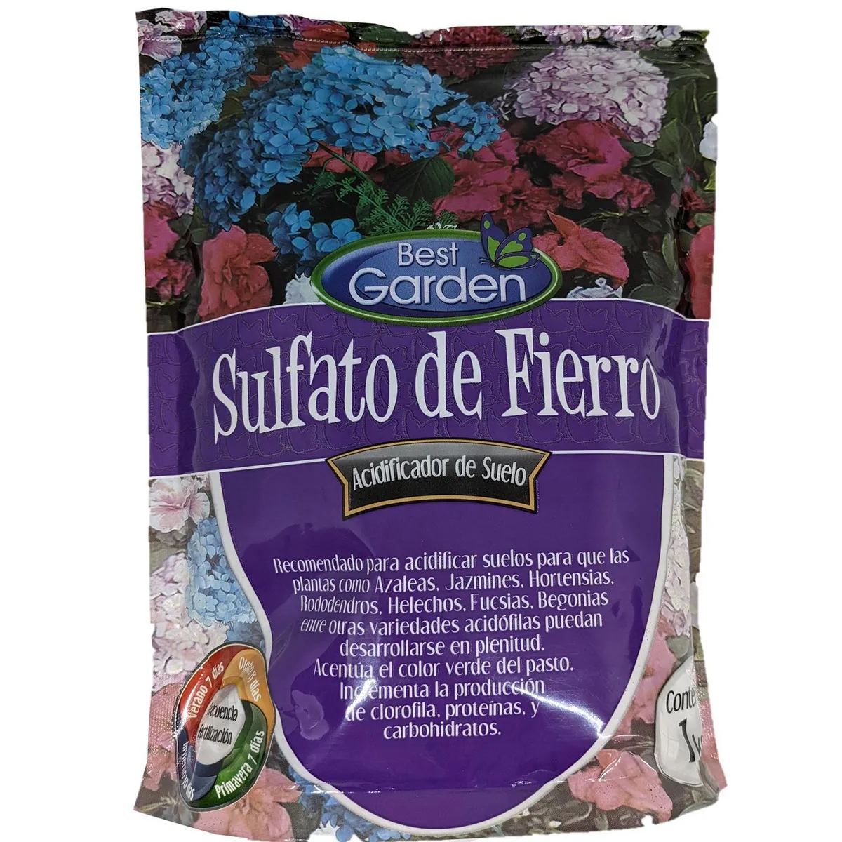 BEST GARDEN - Fertilizante para plantas sulfato de fierro 1 kg bolsa