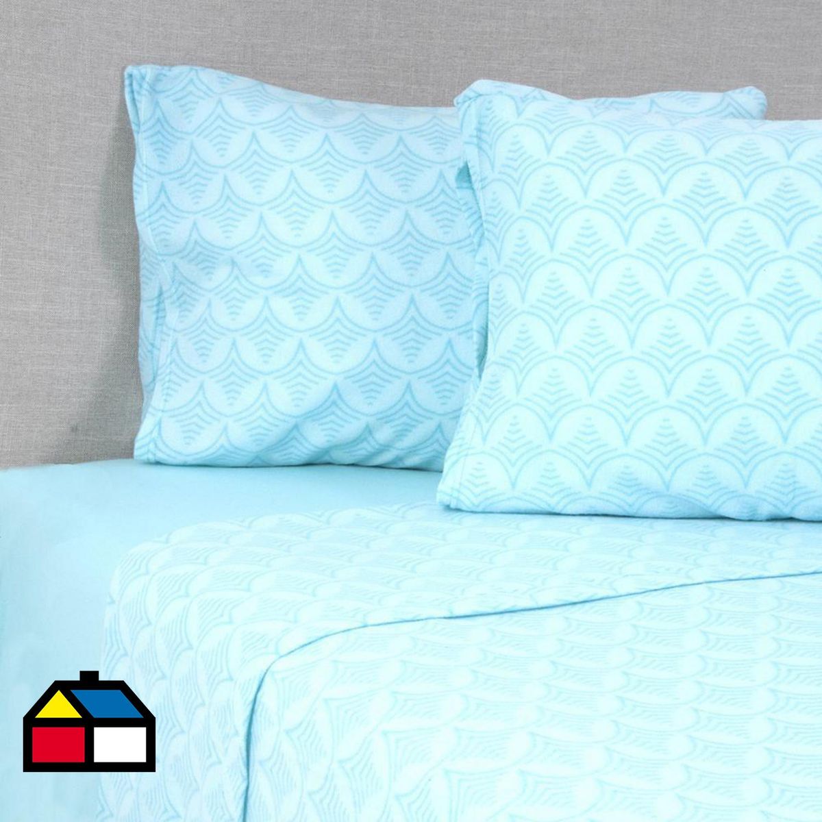 MASHINI - Sábana Polar Estampada Tulsa 2 plazas Multicolor