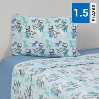 Sábana Toy Story Rex 1.5 plazas Multicolor