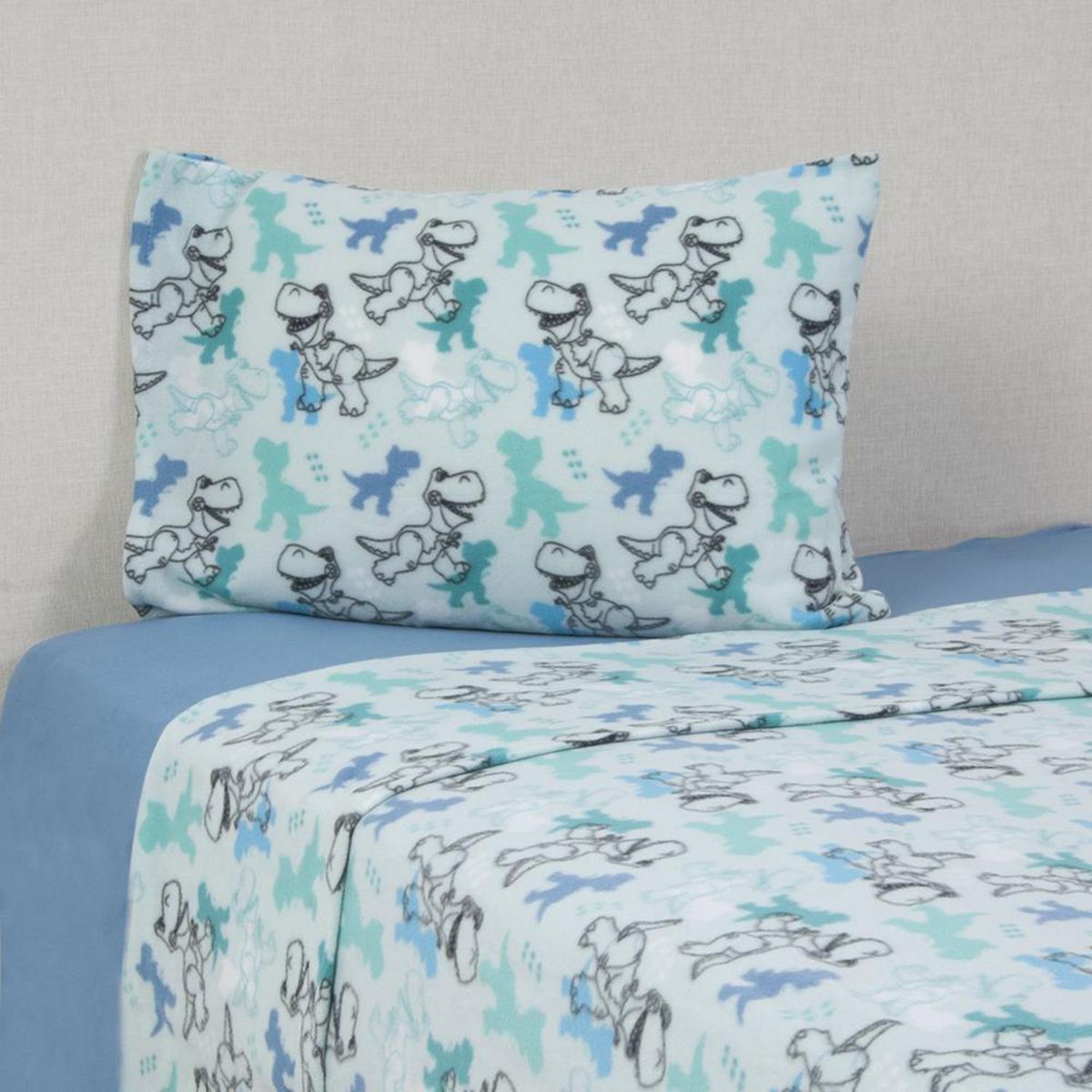 DISNEY - Sábana Toy Story Rex 1.5 plazas Multicolor