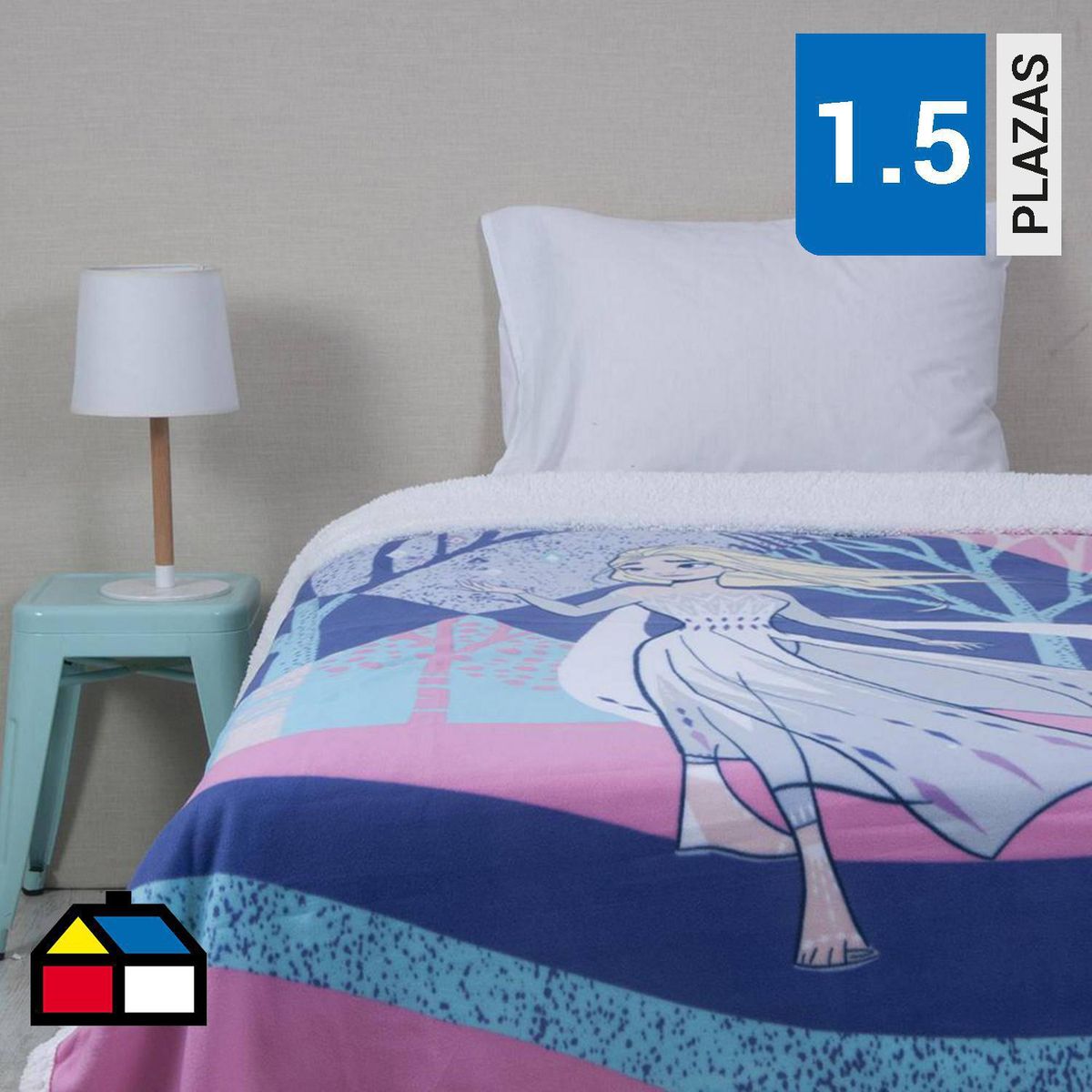 DISNEY - Frazada Polar Sherpa frozen Elsa Especial Multicolor