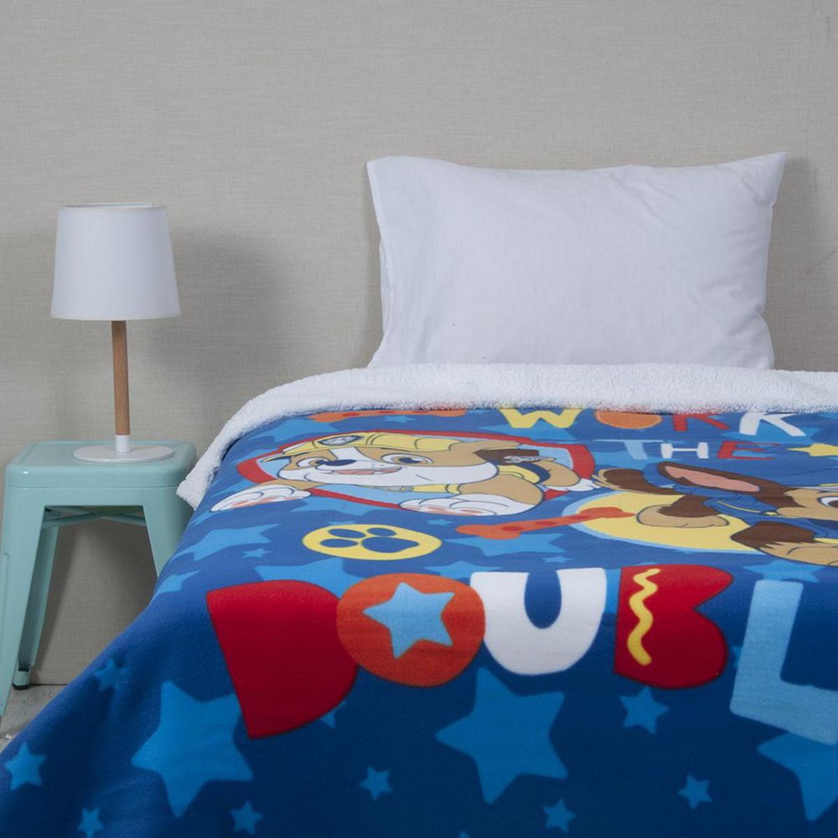 NICKELODEON - Frazada Polar Sherpa Paw Patrol Team Work Especial Multicolor