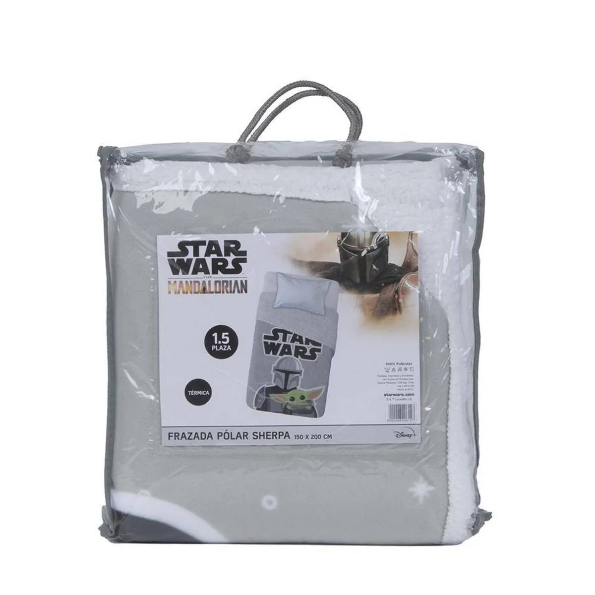 DISNEY - Frazada Polar Sherpa Star Wars Mandalorian Especial Multicolor