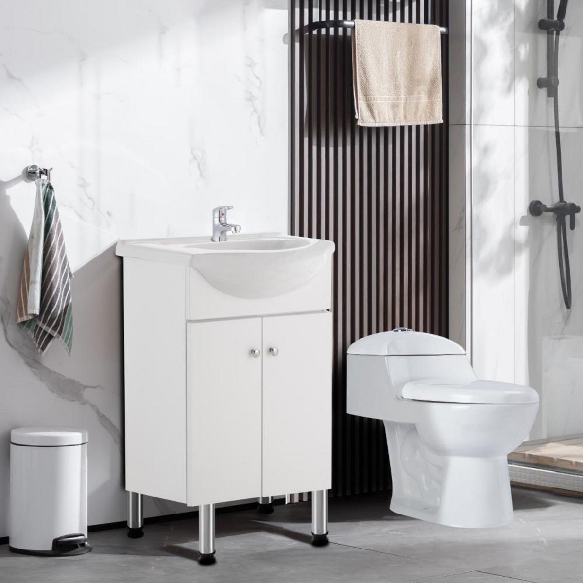 DUSCHY - Combo Mueble Blanco + Sanitario