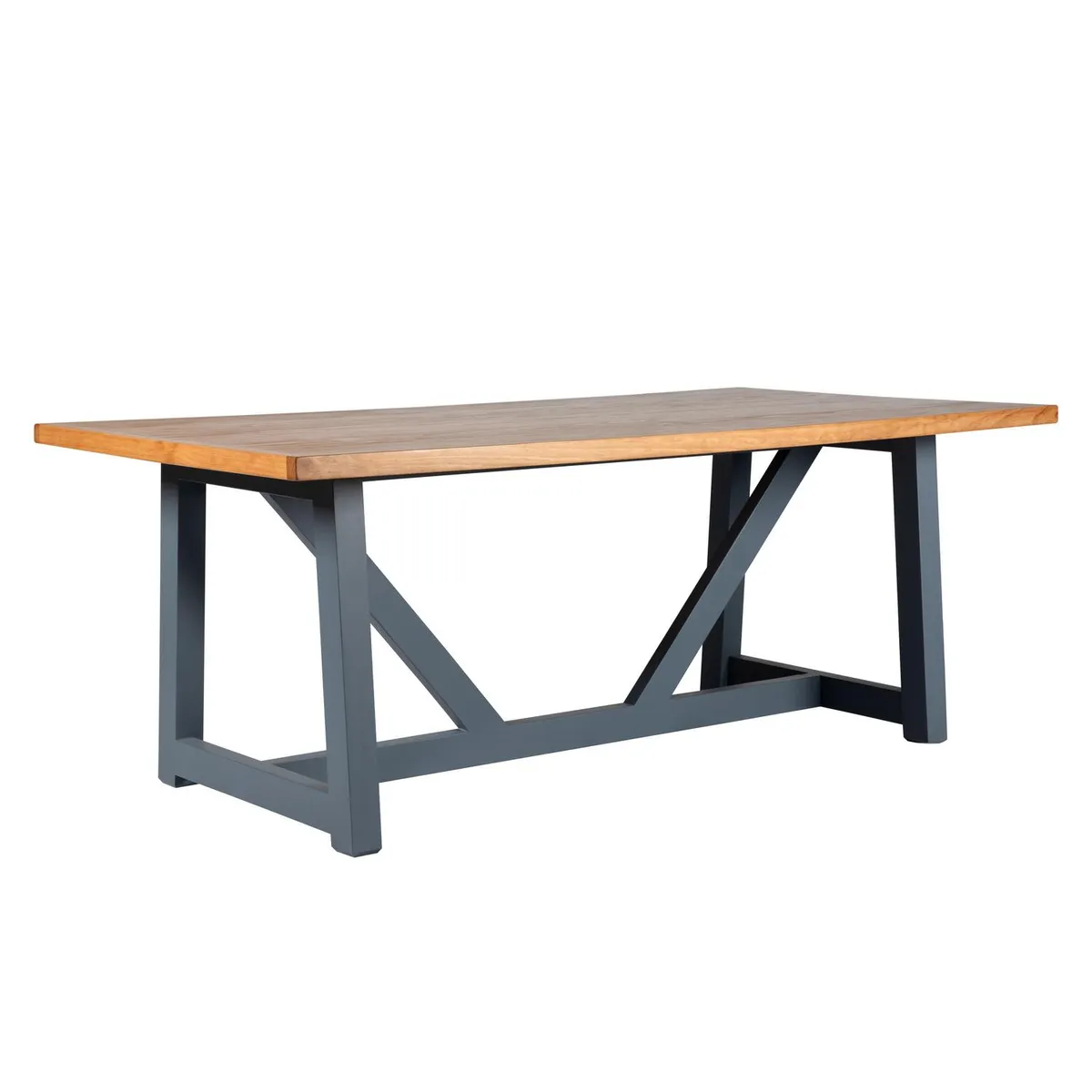 NUEVALINEA - Juego de Comedor Tunques 8 Sillas Mesa Rectangular 110x79x200 cm Café/Negro