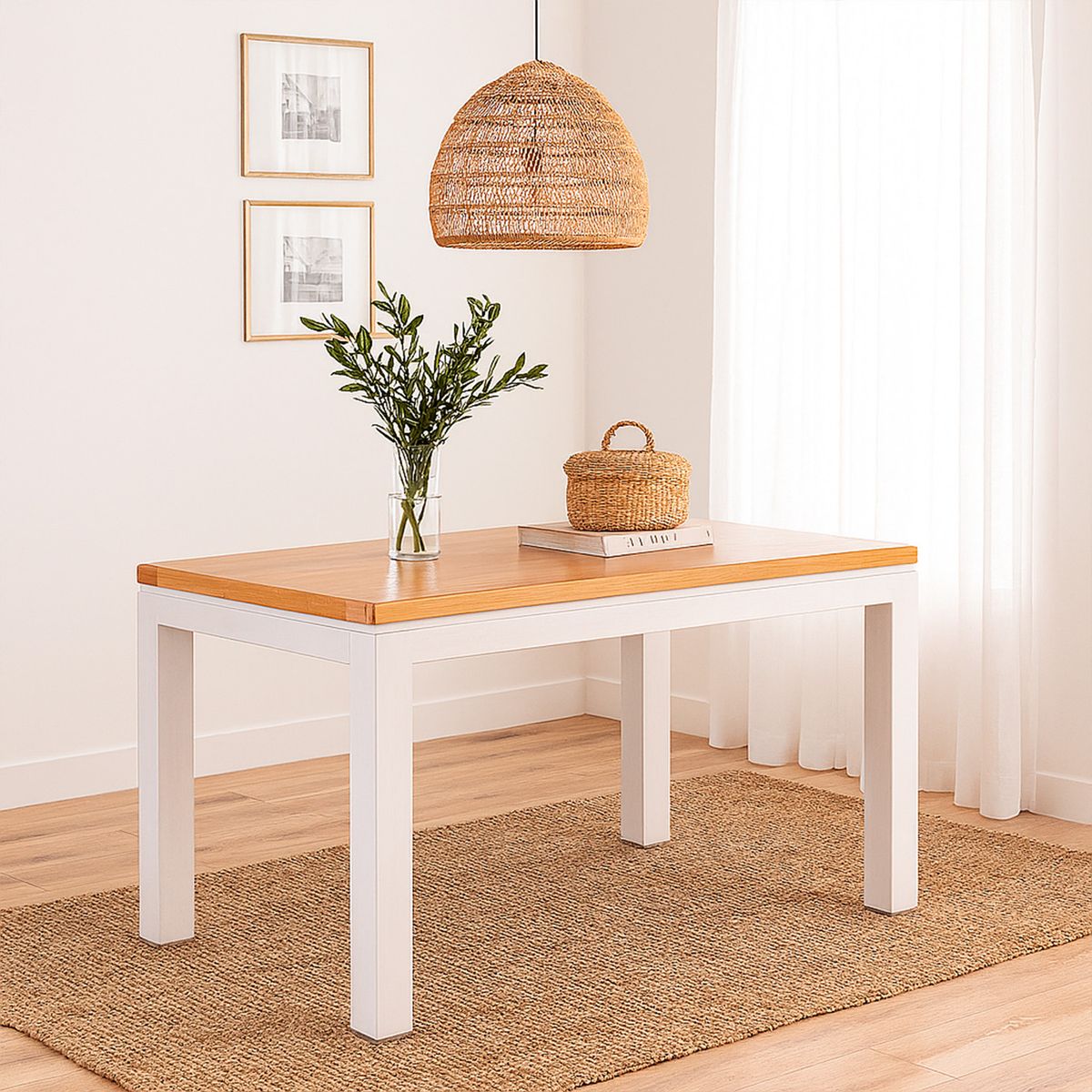 NUEVALINEA - Mesa com castilla blanco miel 6s