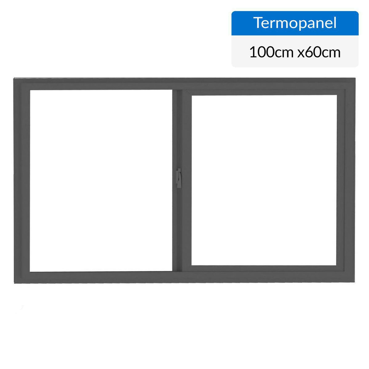 WINTEC - Ventana termopanel aluminio 100x60 cm antracita corredera