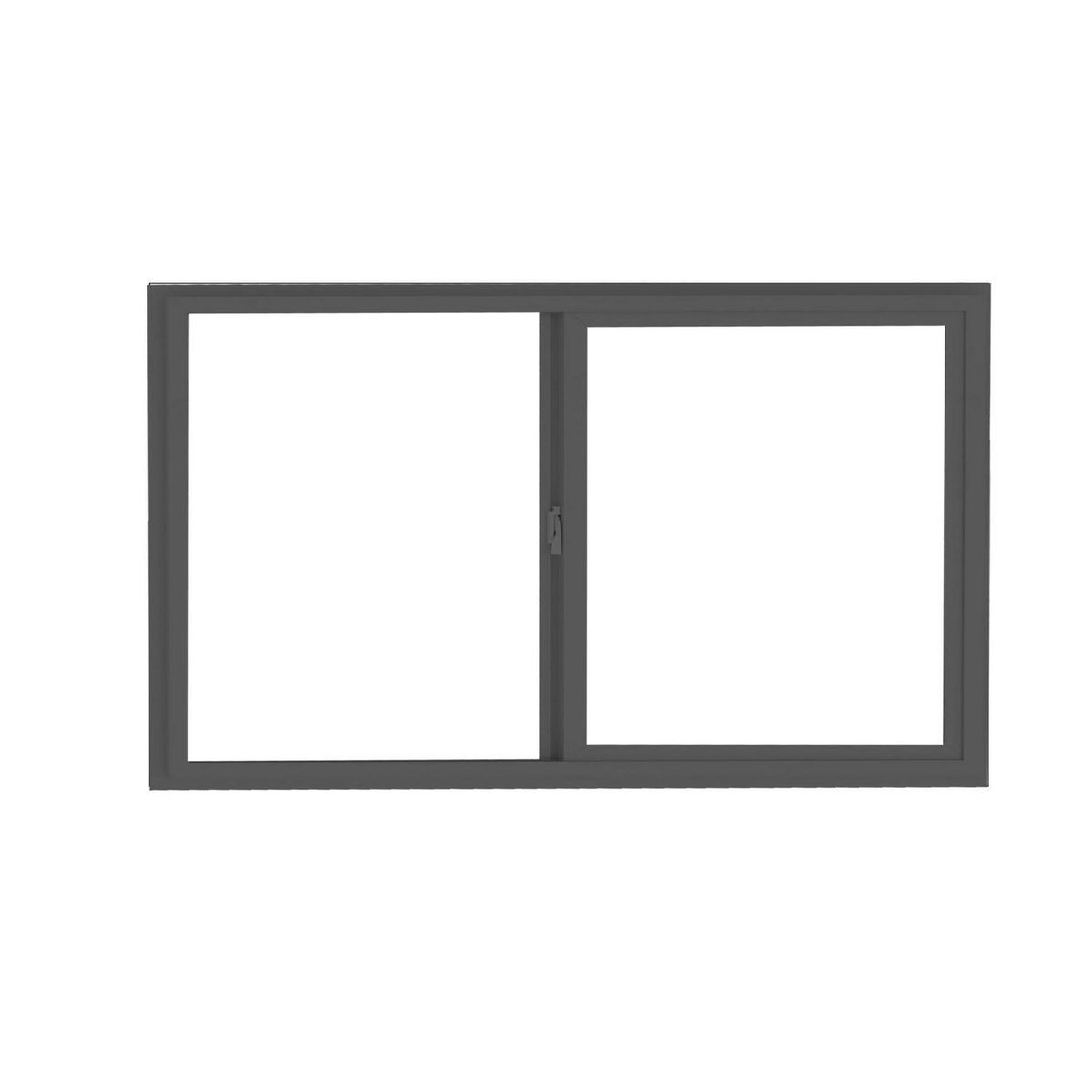 WINTEC - Ventana termopanel aluminio 100x60 cm antracita corredera