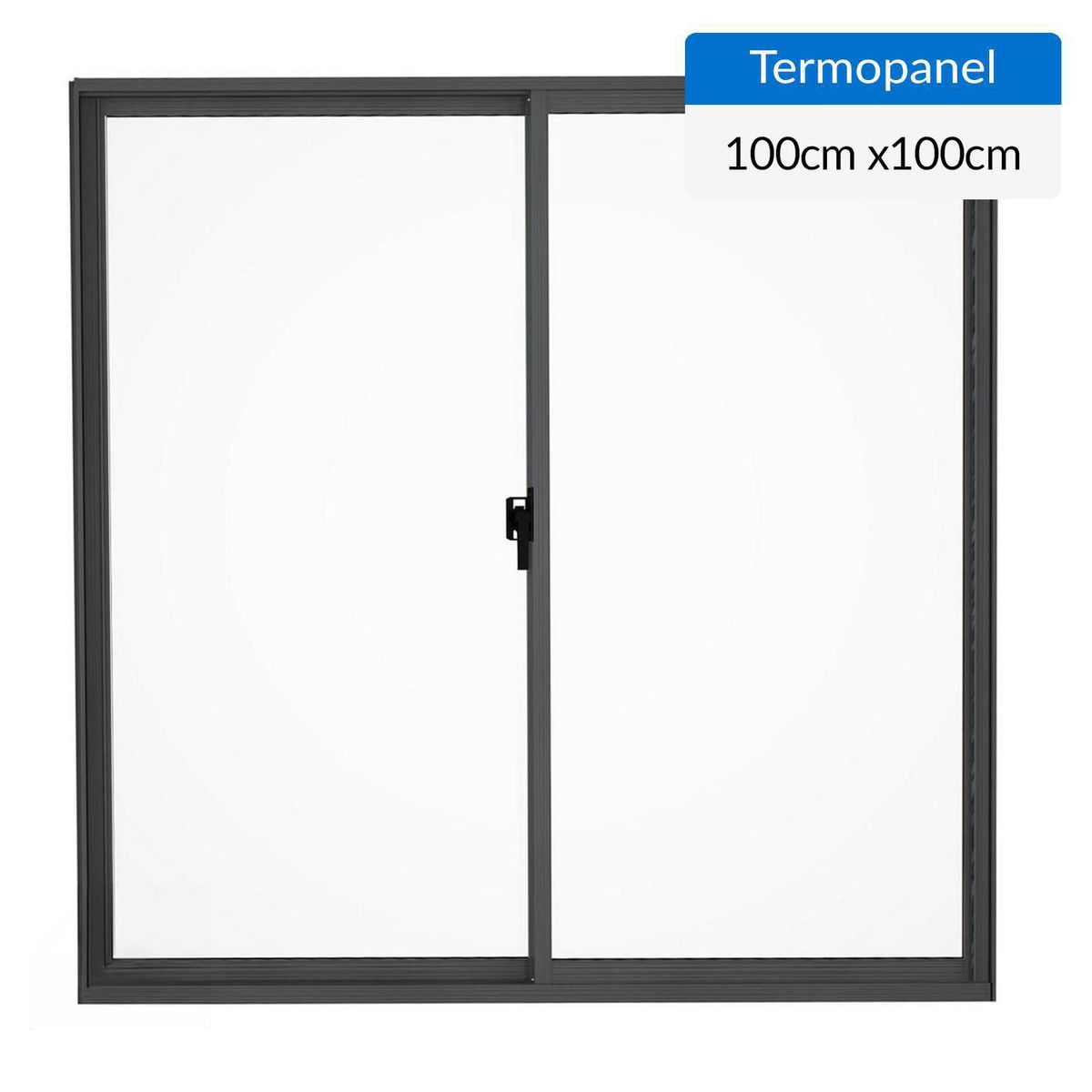 WINTEC - Ventana termopanel aluminio 100x100 cm antracita corredera