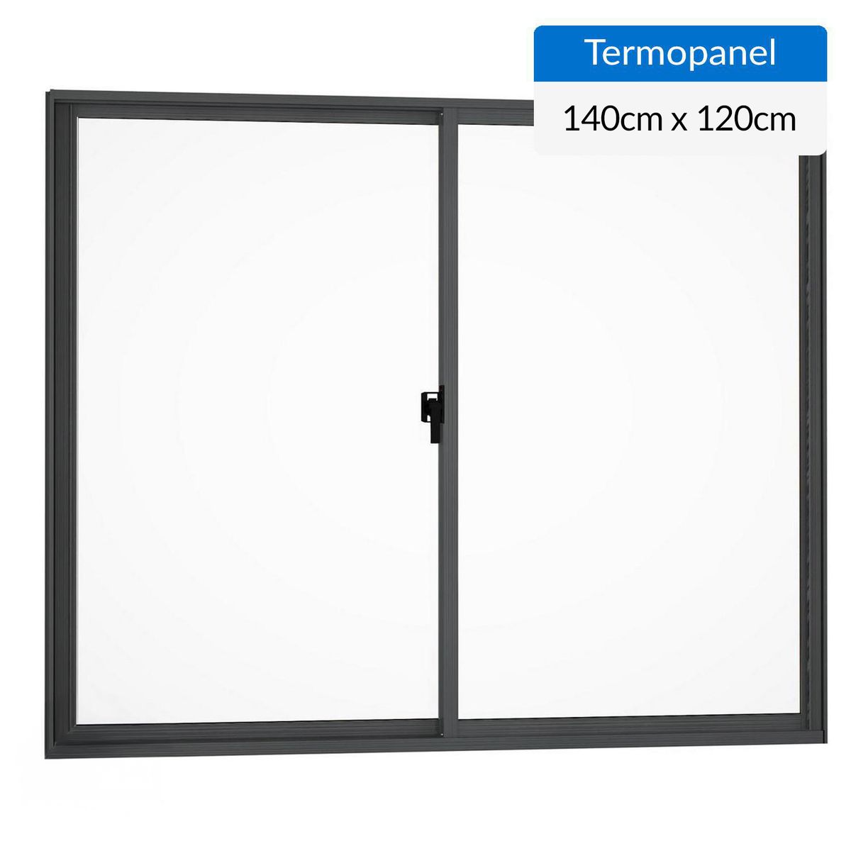 WINTEC - Ventana termopanel aluminio 140x120 cm antracita corredera